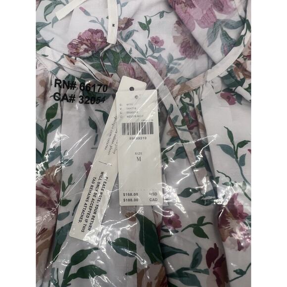 Anthropologie Somerset Puff Sleeve Dress Size Medium Floral Flowers - Picture 5 of 7